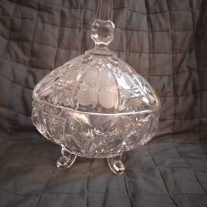 Vintage crystal candy dish